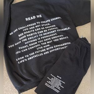 Boys Lie “Read Me” Sweatshirt and Shorts